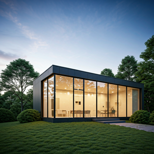 Modern glass villa